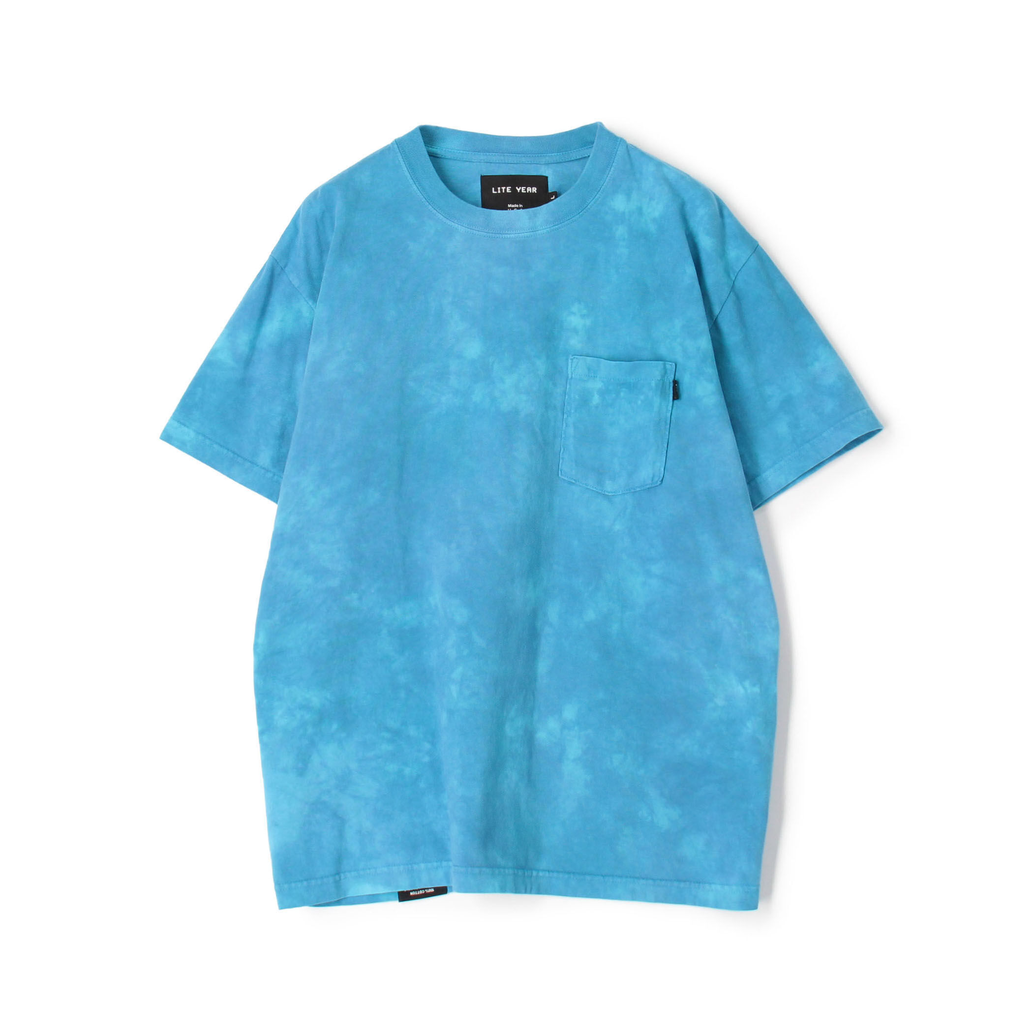 LITE YEAR Cloudy Pocket Tee コットン タイダイTシャツ