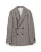 ライトウールチェック ダブルブレストジャケット