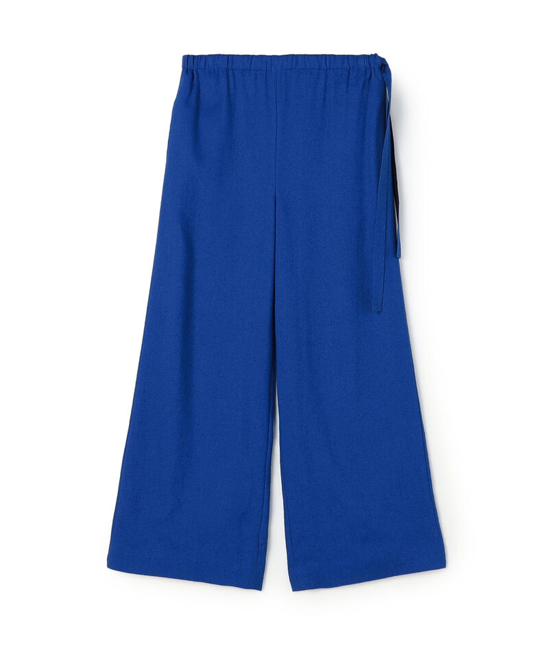 リネンコットンブークレ ドローストリングパンツ