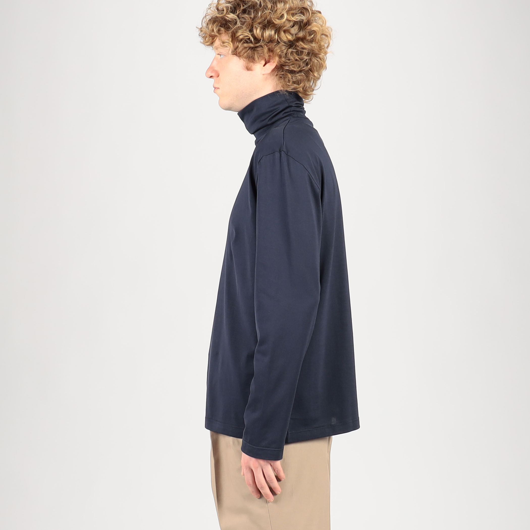 SUNSPEL MTSH0197 コットンタートルネック ロングスリーブTシャツ