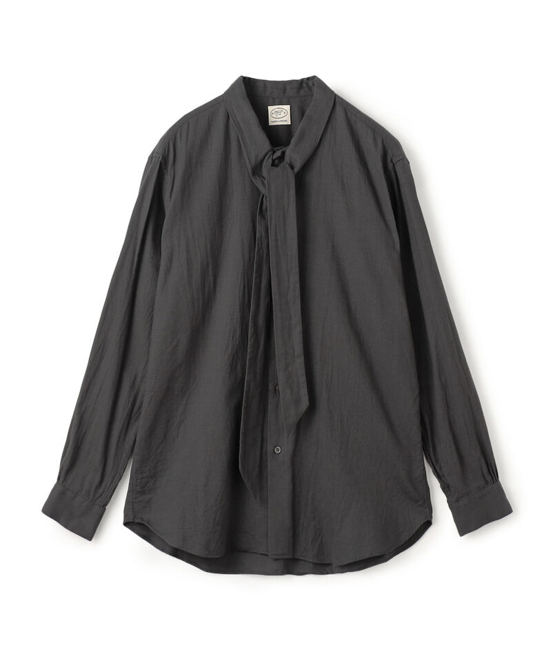 コットンカシミヤフランネル リボンシャツ