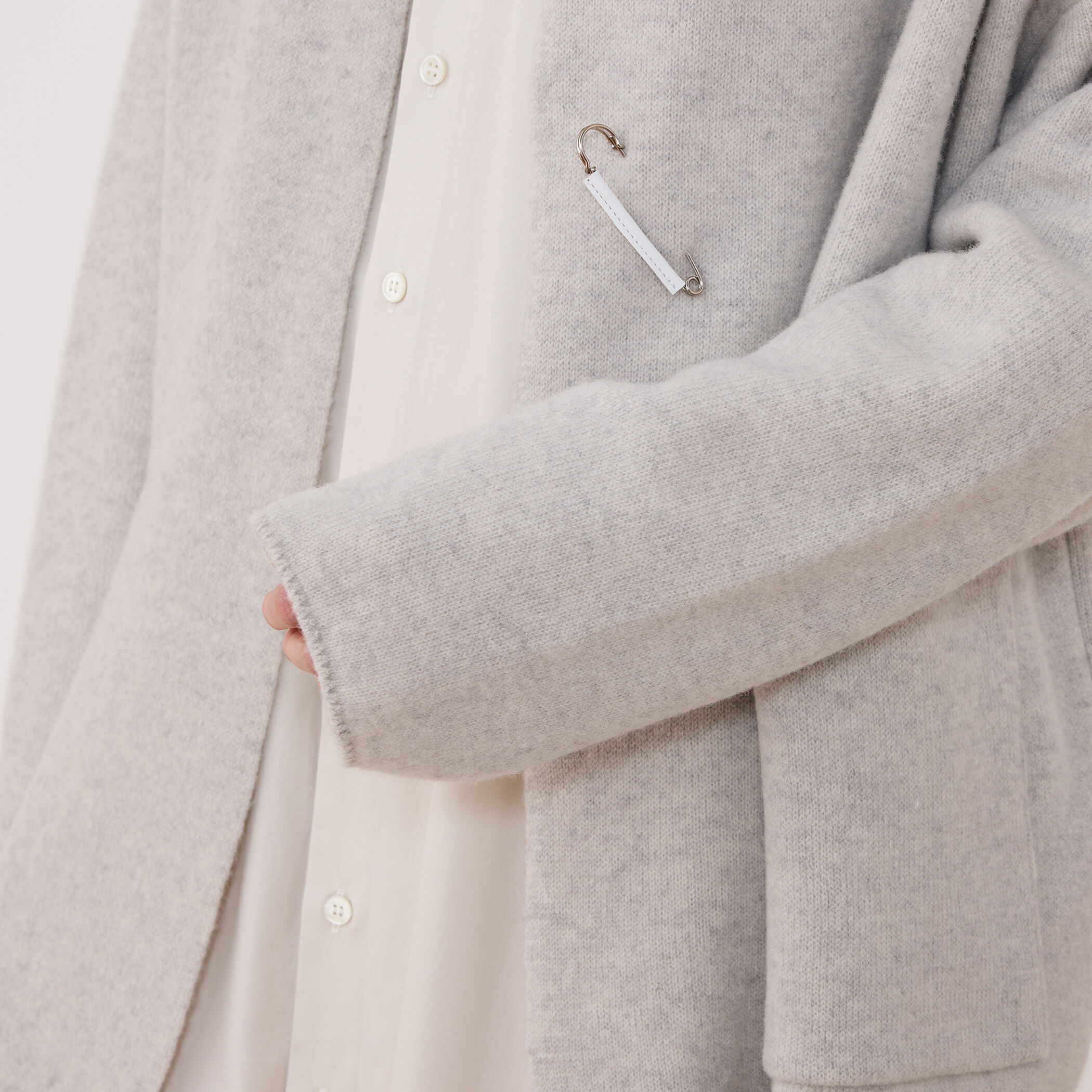 ウールダブルフェイスパイル ショールカラーショートコート