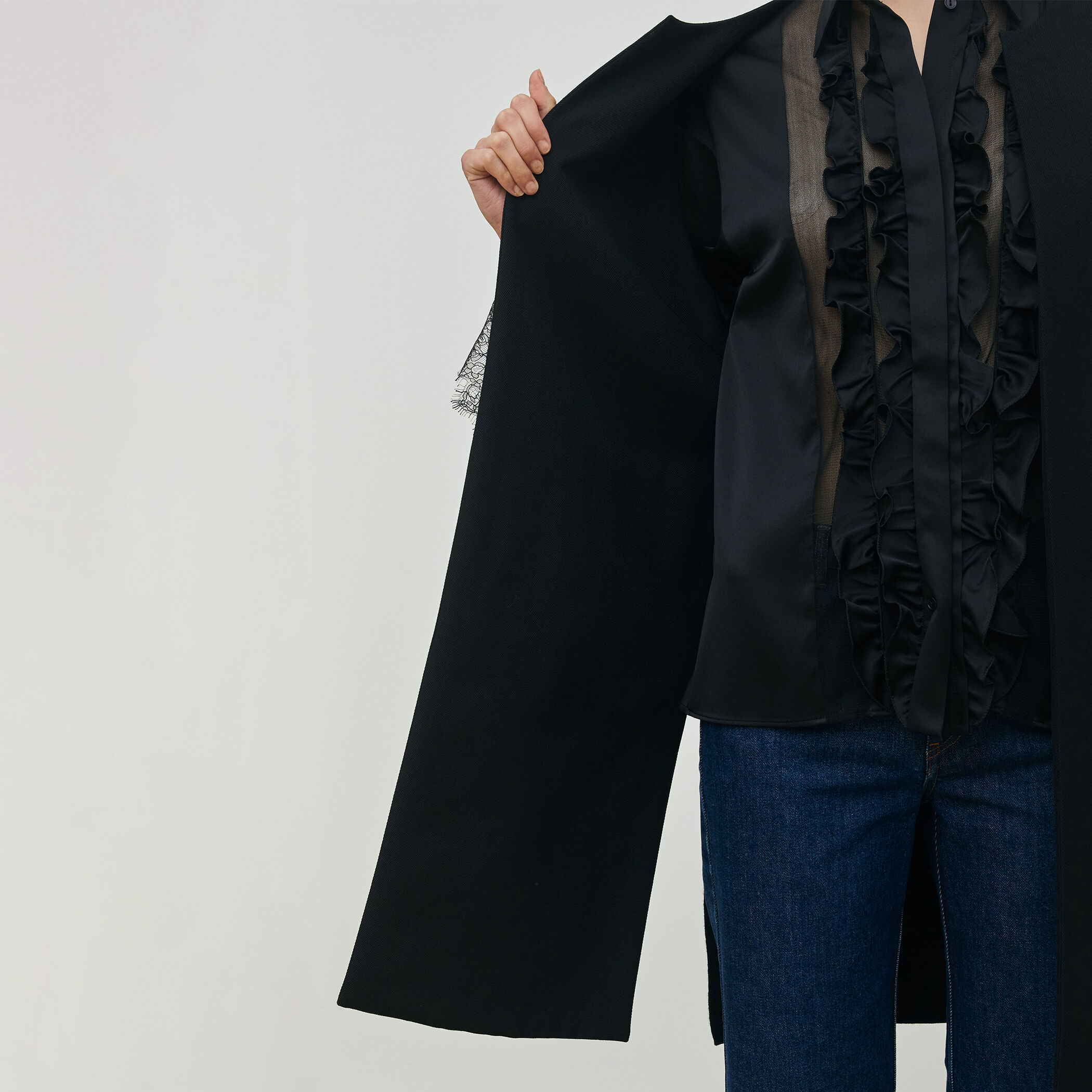 ウールファブリックコンビ ロングジレ｜トゥモローランド 公式通販