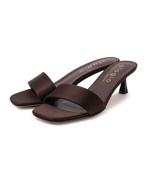 alagio SATIN MULE SARA ヒールサンダル
