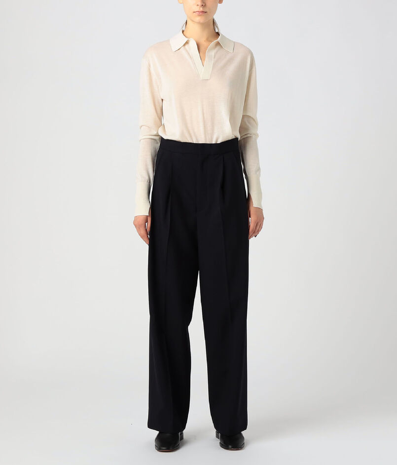 TOMORROWLAND .B ウールオックス 2タッククロップドパンツ  