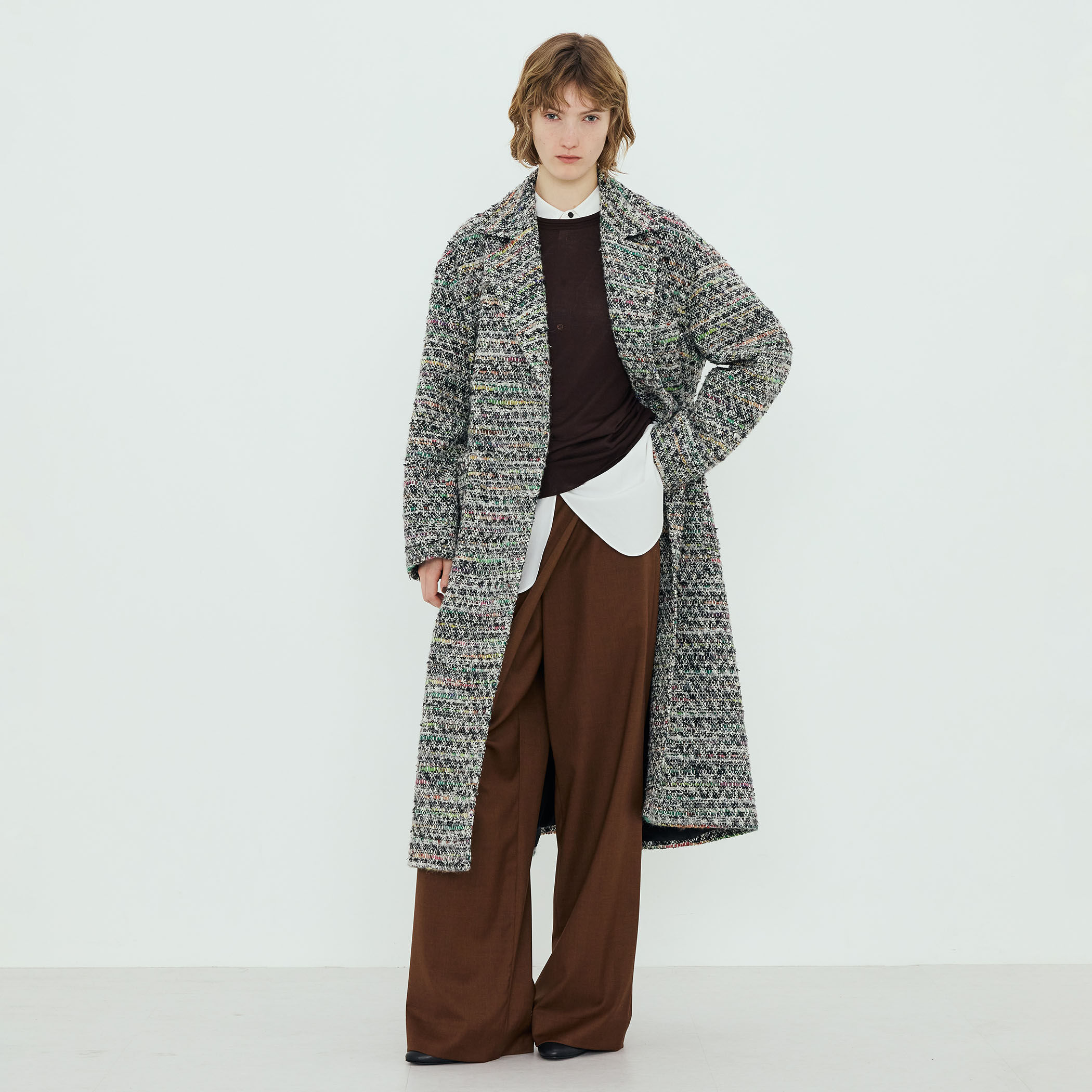 ツイード ローブコート｜トゥモローランド 公式通販