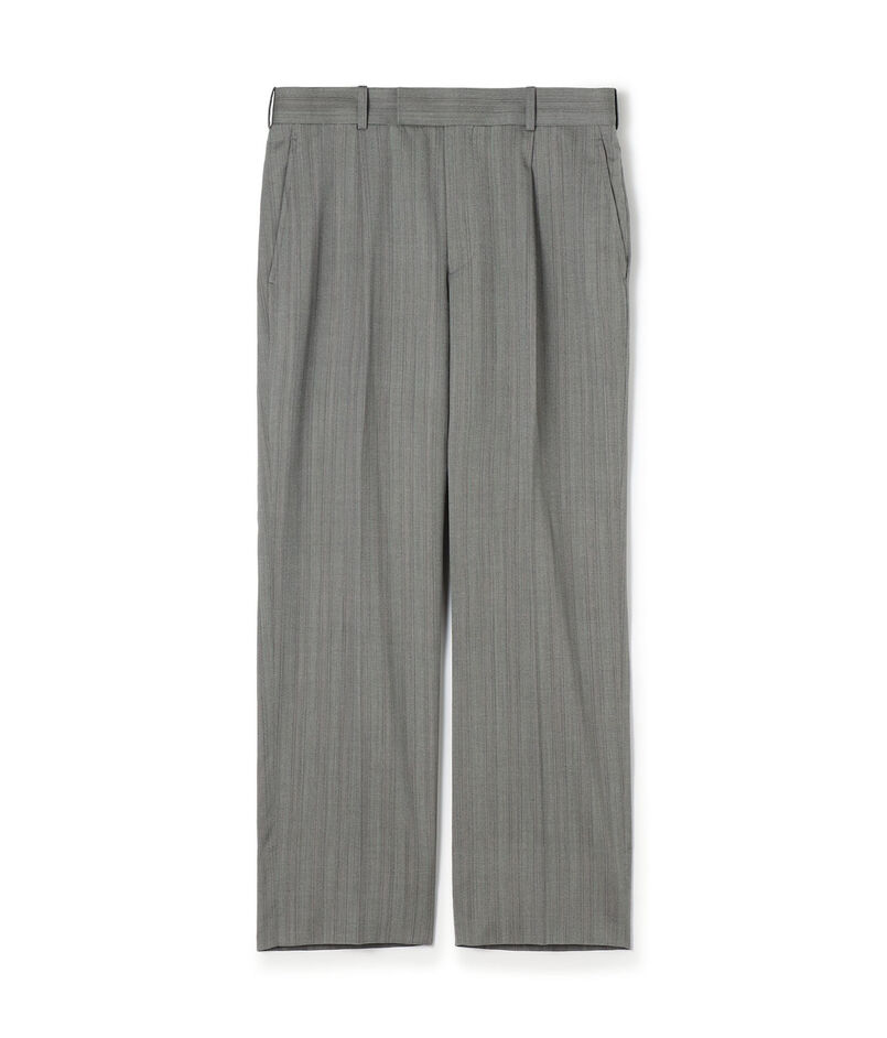 MAATEE&SONS ウールシルクヘリンボーン 1プリーツスラックス