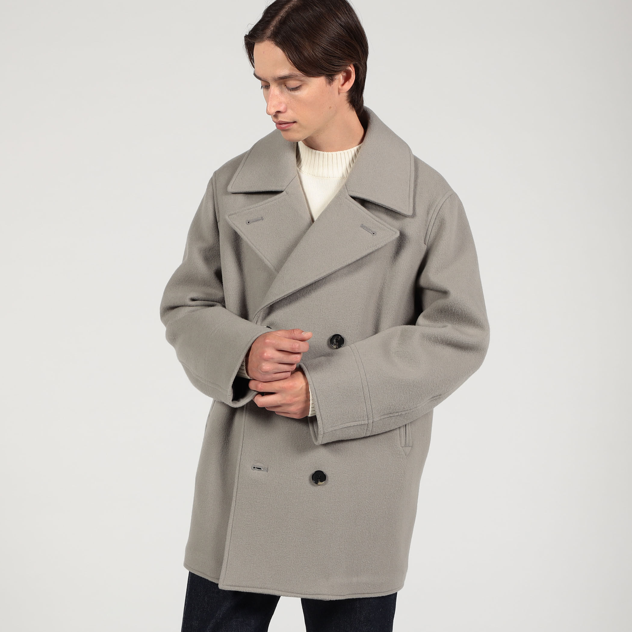 ○The CLASIK PEA COAT カシミヤメルトン ピーコート Joshua