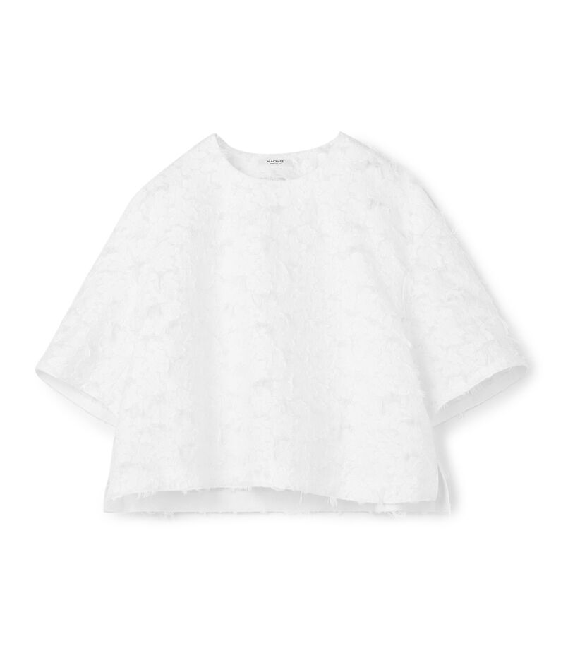 フラワーカットジャカード Tブラウス