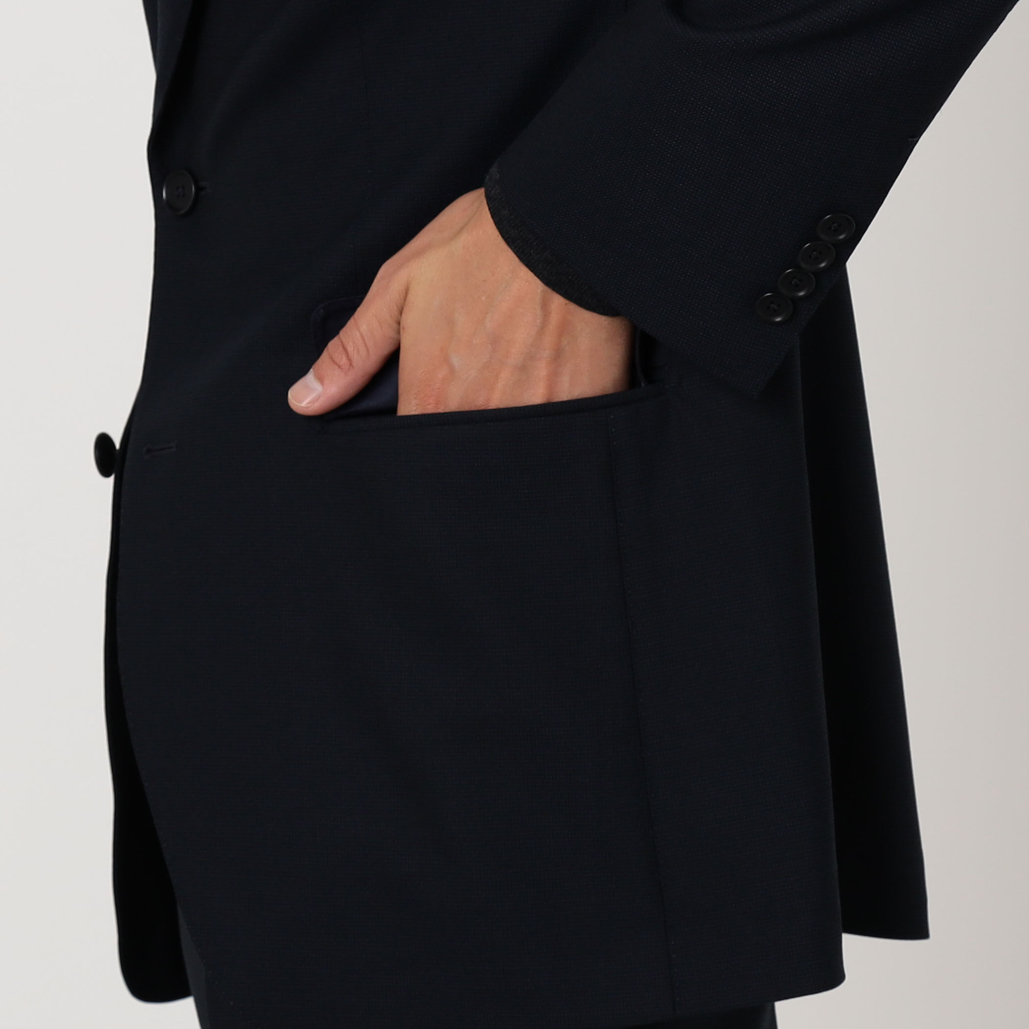 Super120'sウールポリエステル 2Bシングルジャケット セットアップ