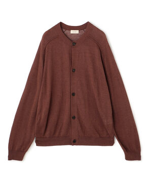 The CLASIK Crew Neck Cardigan コットンリネンシルク ニットカーディガン