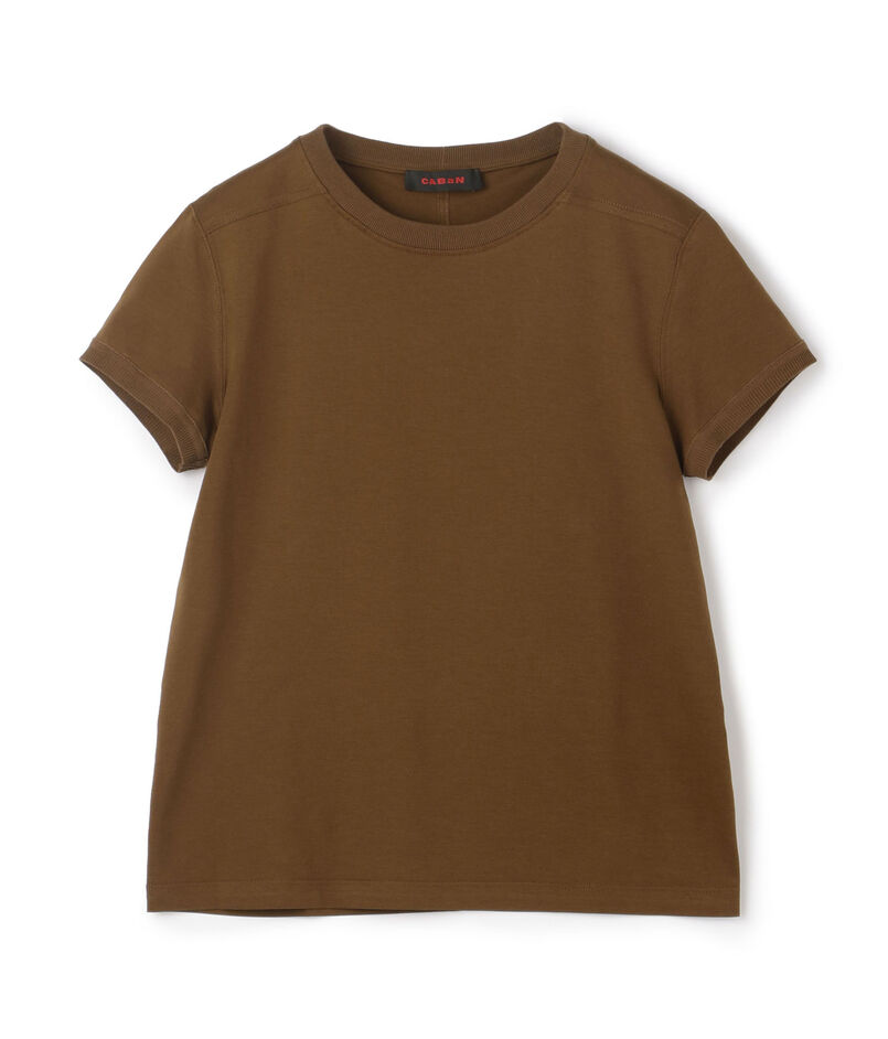 コットン リブコンビクルーネックプルオーバー