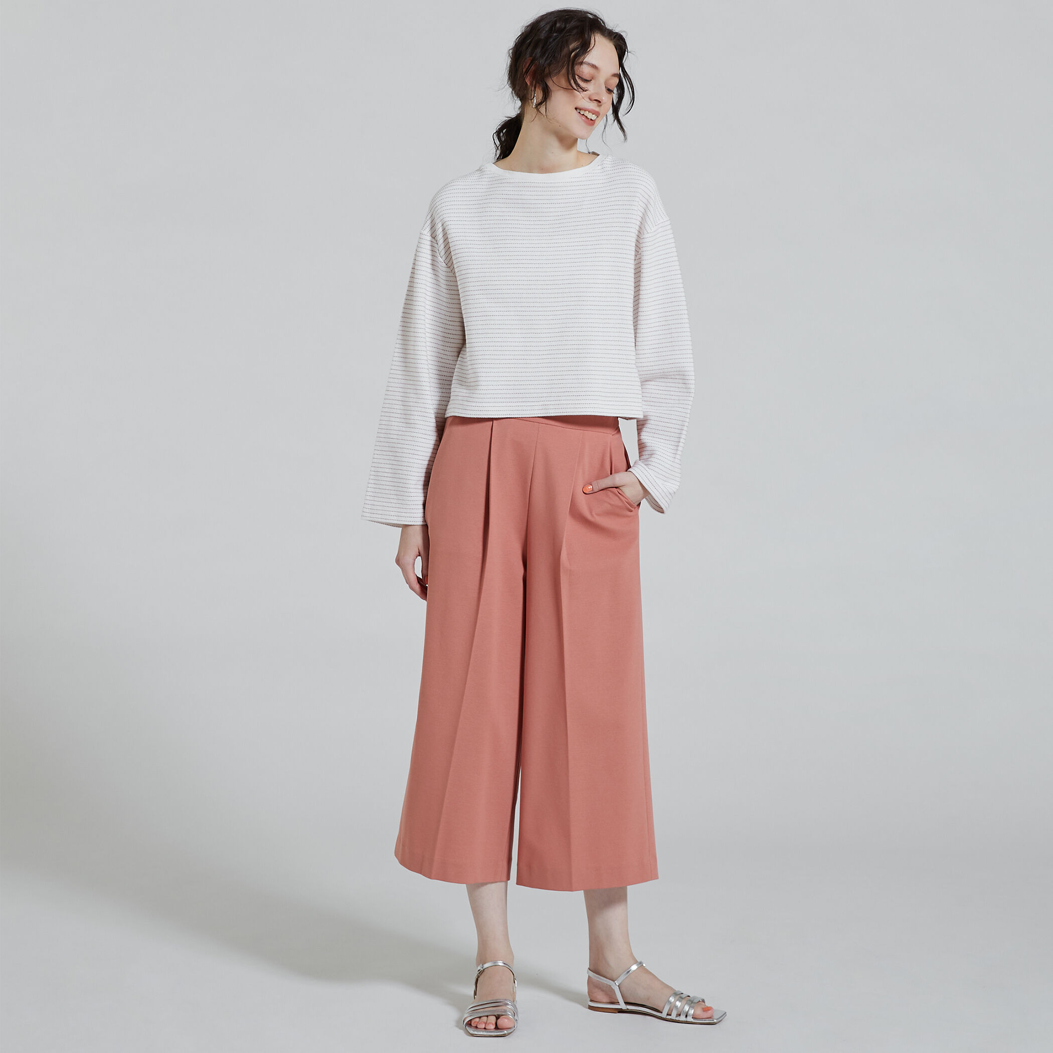 sheller シェリエ　フロントタックキュロット パンツ 楽天市場】ボトムス パンツ レディース ボリューム フロント