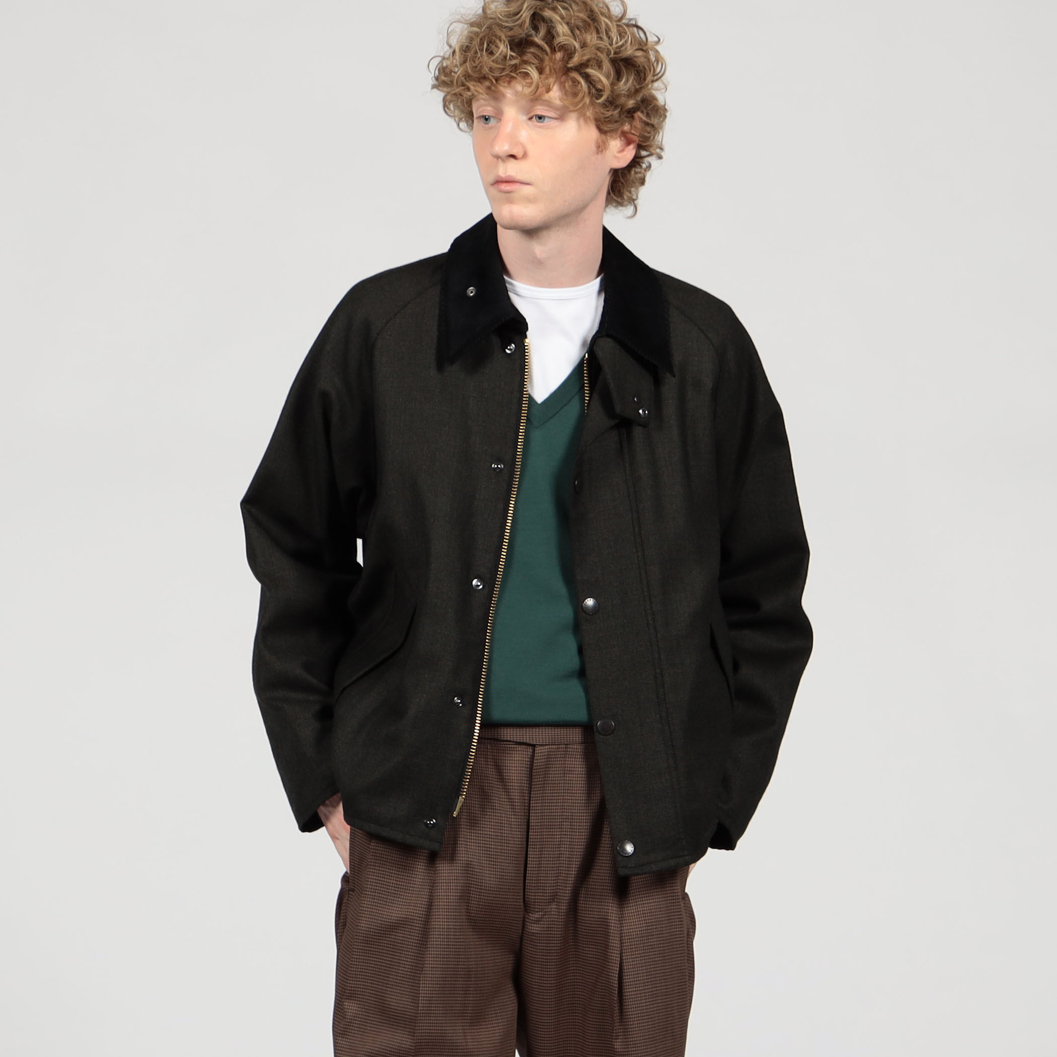 別注】Barbour TRASPORT ウールブルゾン DORMEIUL｜トゥモローランド