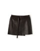クラッシュレザー ラップミニスカート
