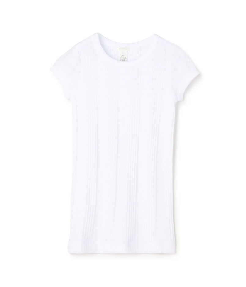 コットンランダムリブ フレンチスリーブプルオーバー