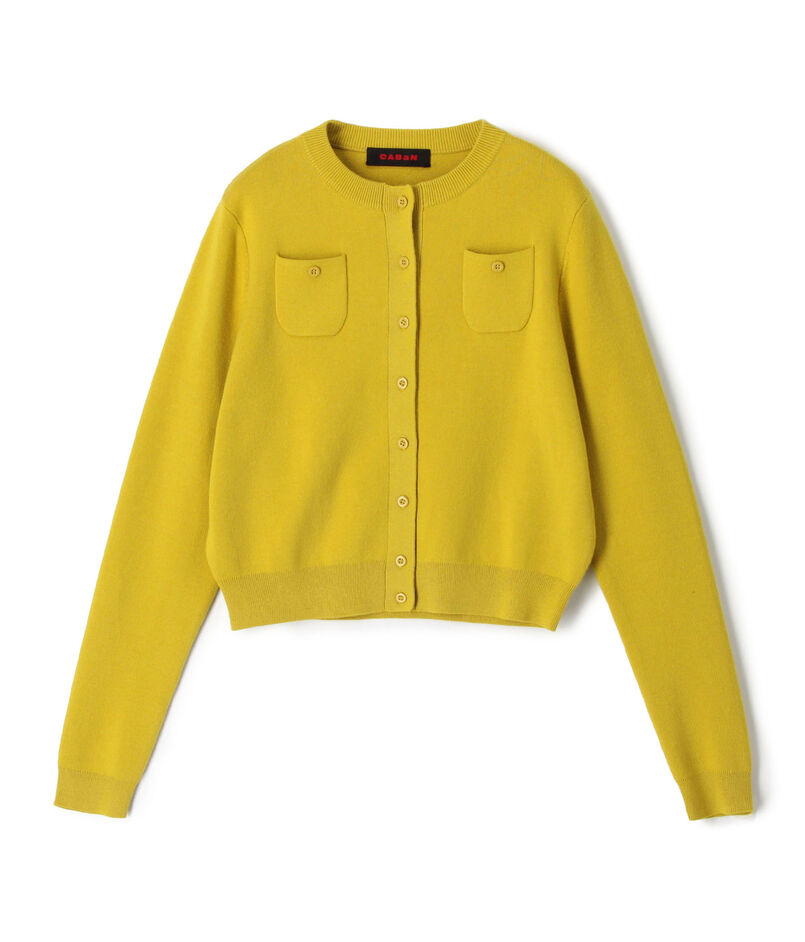 コットンカシミヤ クルーネックカーディガン