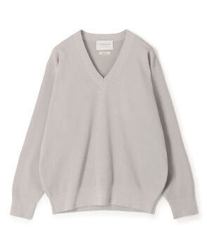 TOMORROWLAND tricot コットンポリエステルプレーティング  Vネックニット