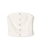 HYKE TWILL STRAPLESS TOP