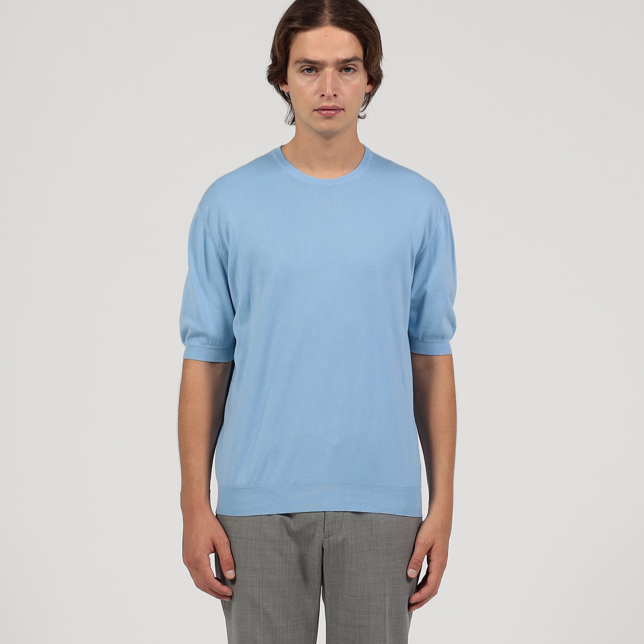 FEDELI（フェデーリ） コットンリネン  ボートネック　ボーダー柄　ニット FEDELI（フェデリ）｜guji online shop（グジ オンラインショップ）