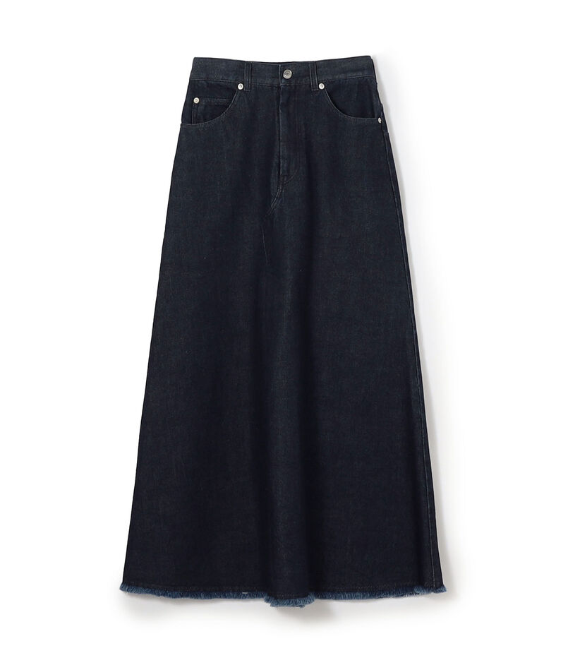 ローツイストデニム Aラインマキシスカート