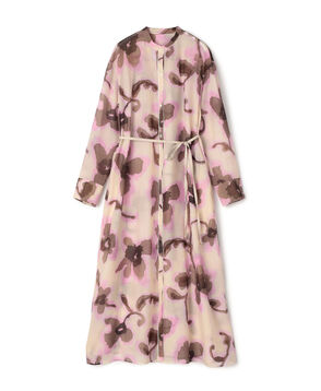 リリアンプリント ロングシャツワンピース