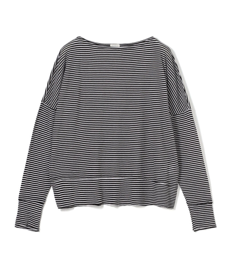 ガーゼフライス ボートネックプルオーバー