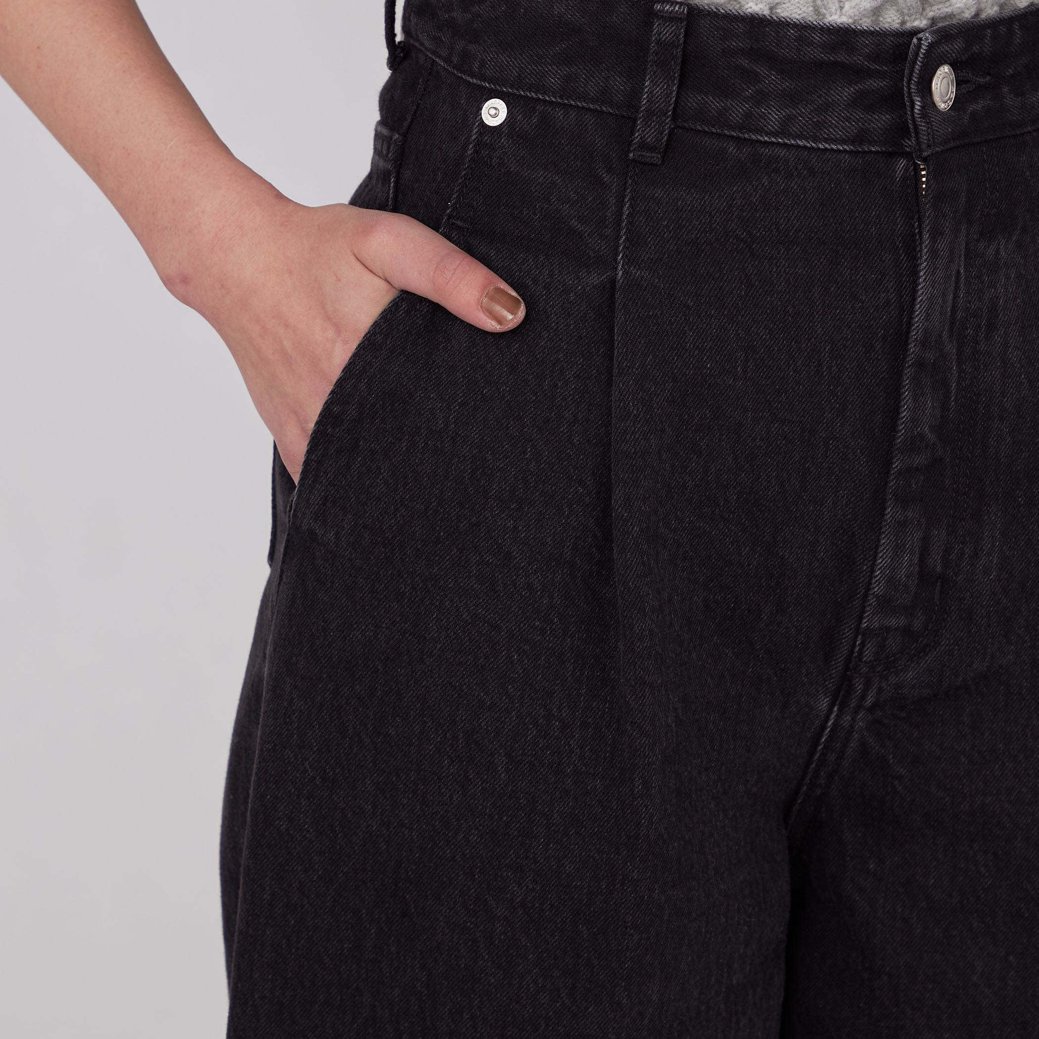 コットンデニム タックワイドパンツ｜トゥモローランド 公式通販