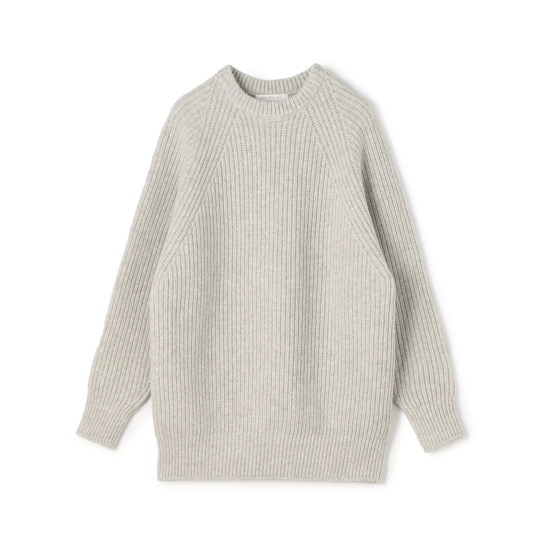 GALERIE VIE フレンチウール フィッシャーマンラウンドネックPO 白 フィッシャーマンズリブ クルーネックプルオーバー｜トゥモローランド