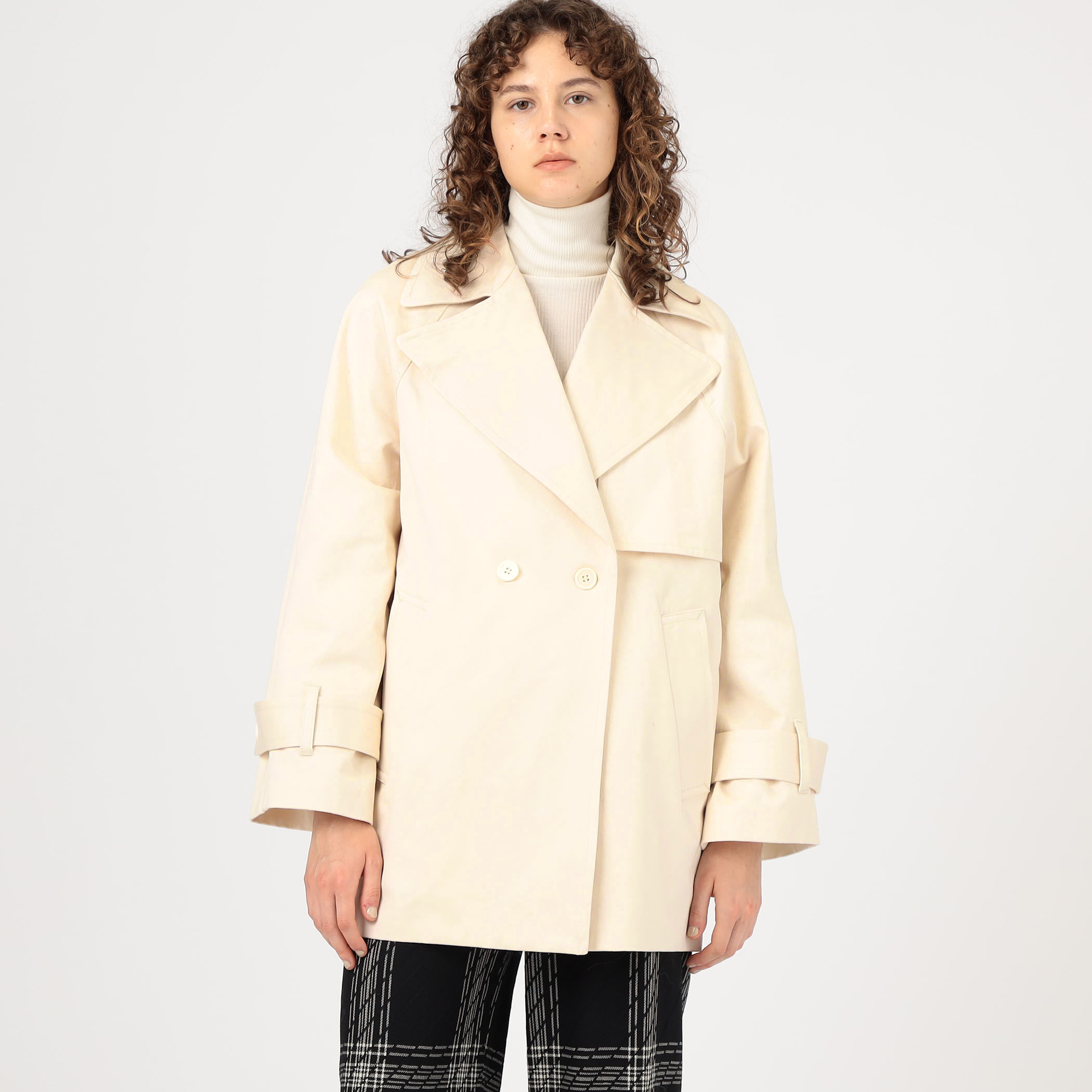 コットンサテン ムートンカラーコート｜トゥモローランド 公式通販