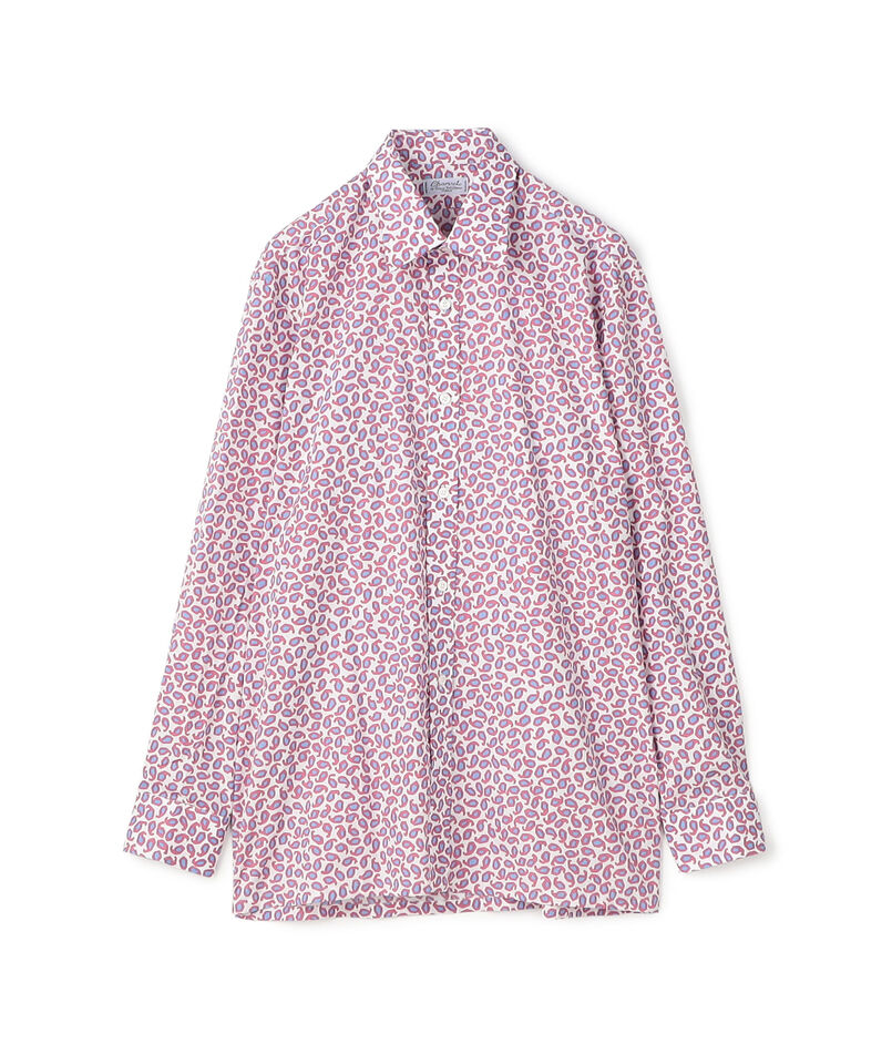 Charvet コットンプリント セミワイドカラーシャツ