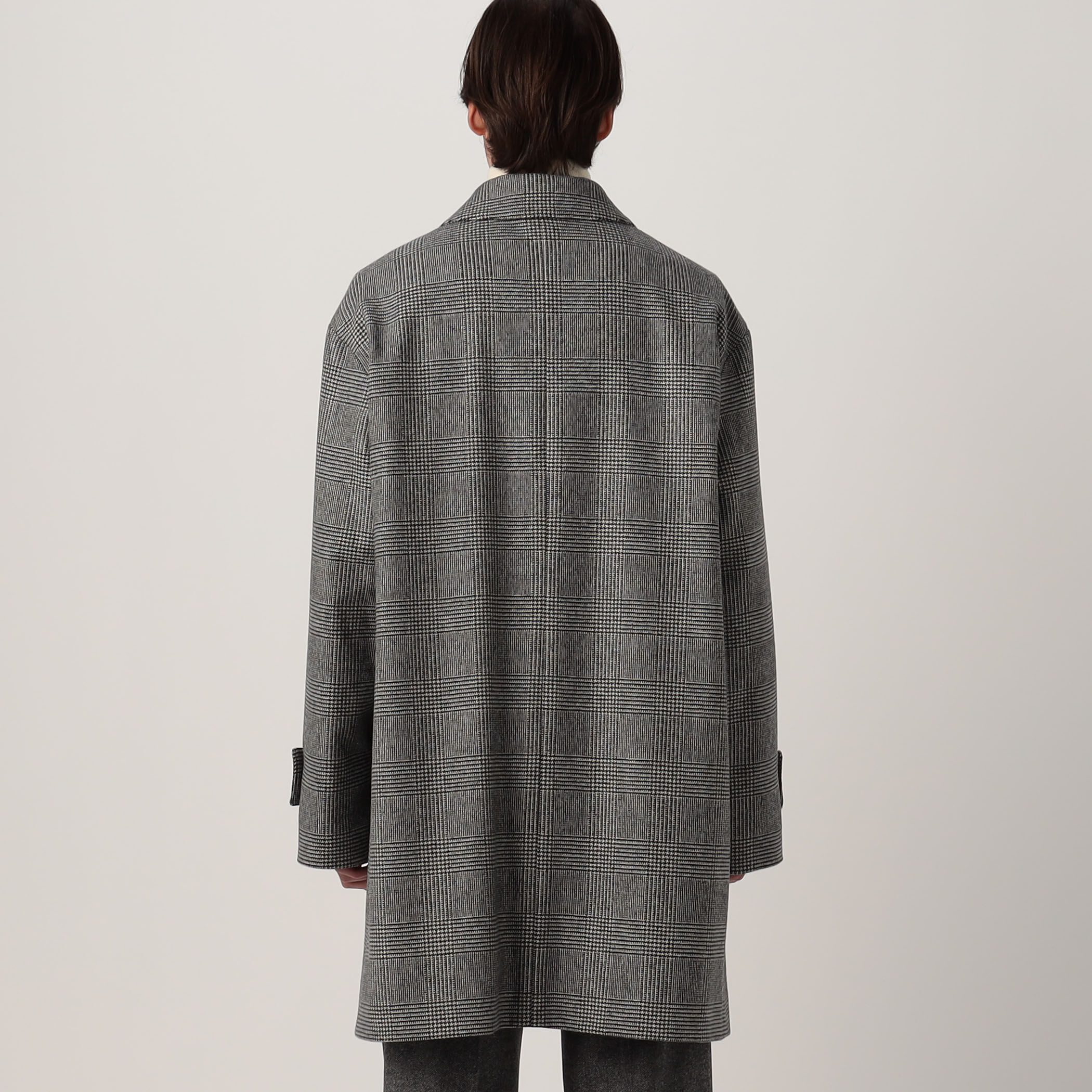 MACKINTOSH HUMBIE ウールグレンチェック ステンカラーコート