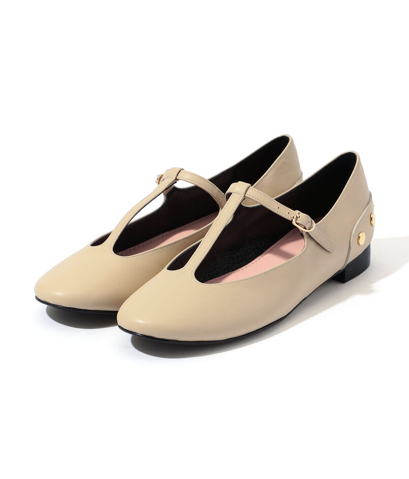 LACADE TOMOYO Tストラップ フラットシューズ