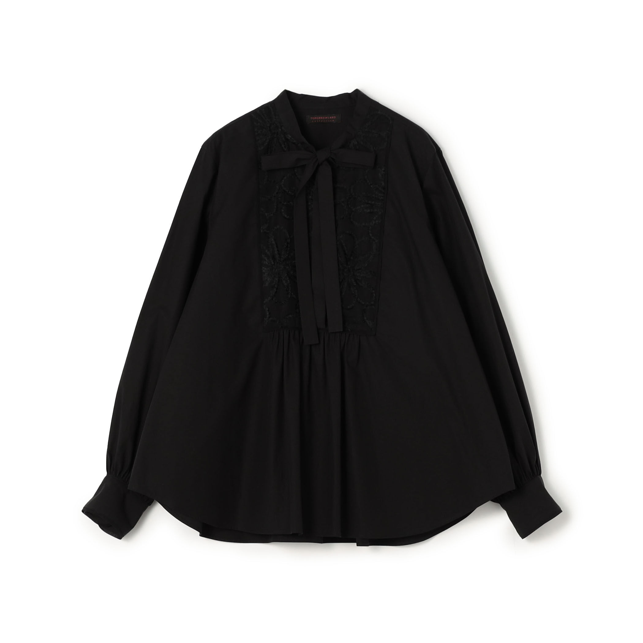 ブラックコンビネーション ボウタイブラウス｜トゥモローランド 公式通販