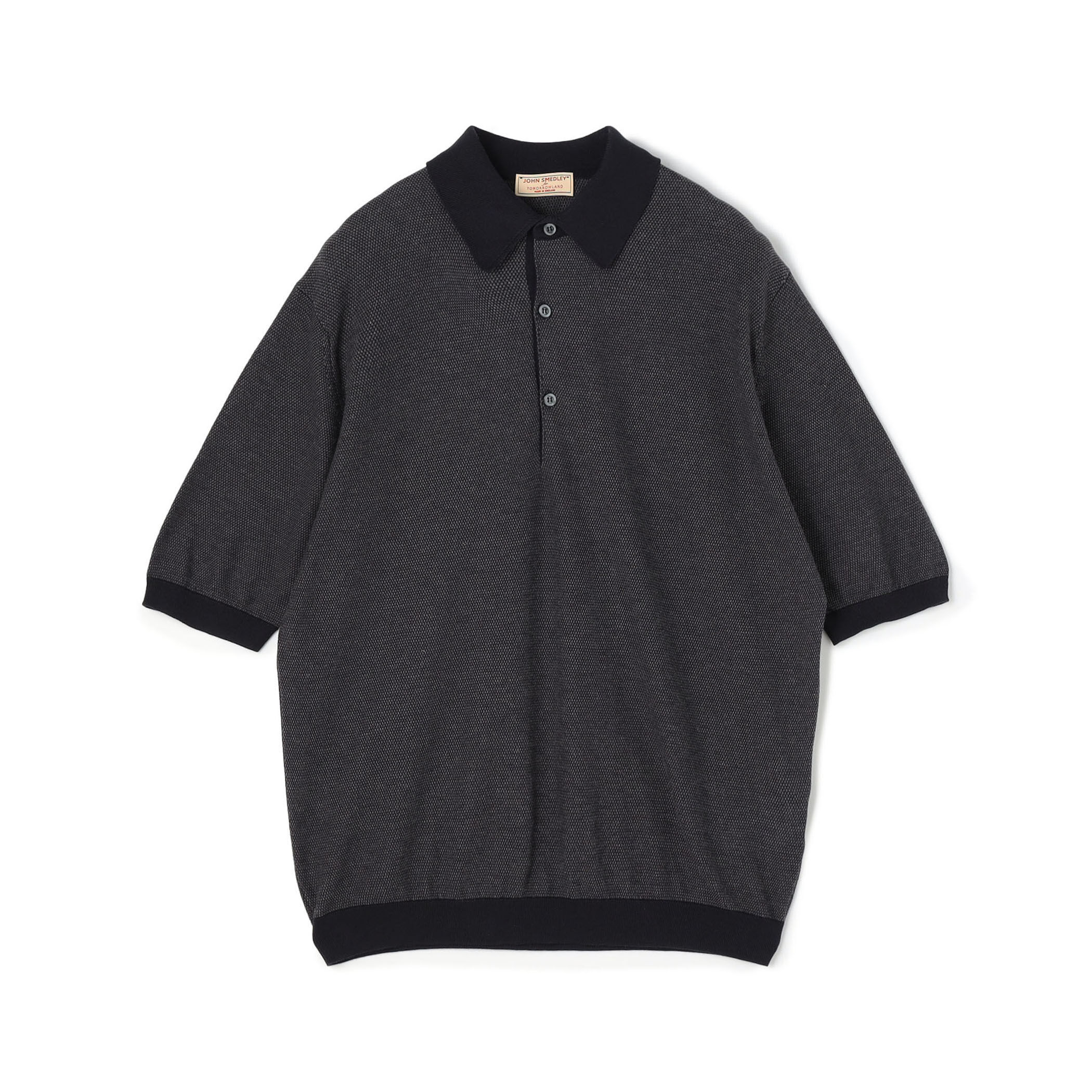 別注】JOHN SMEDLEY 30Gハニカム編み ニットポロ ISIS
