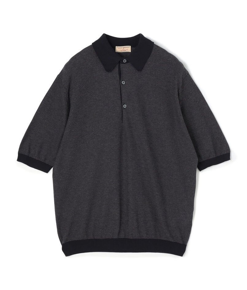 【別注】JOHN SMEDLEY 30Gハニカム編み ニットポロ ISIS