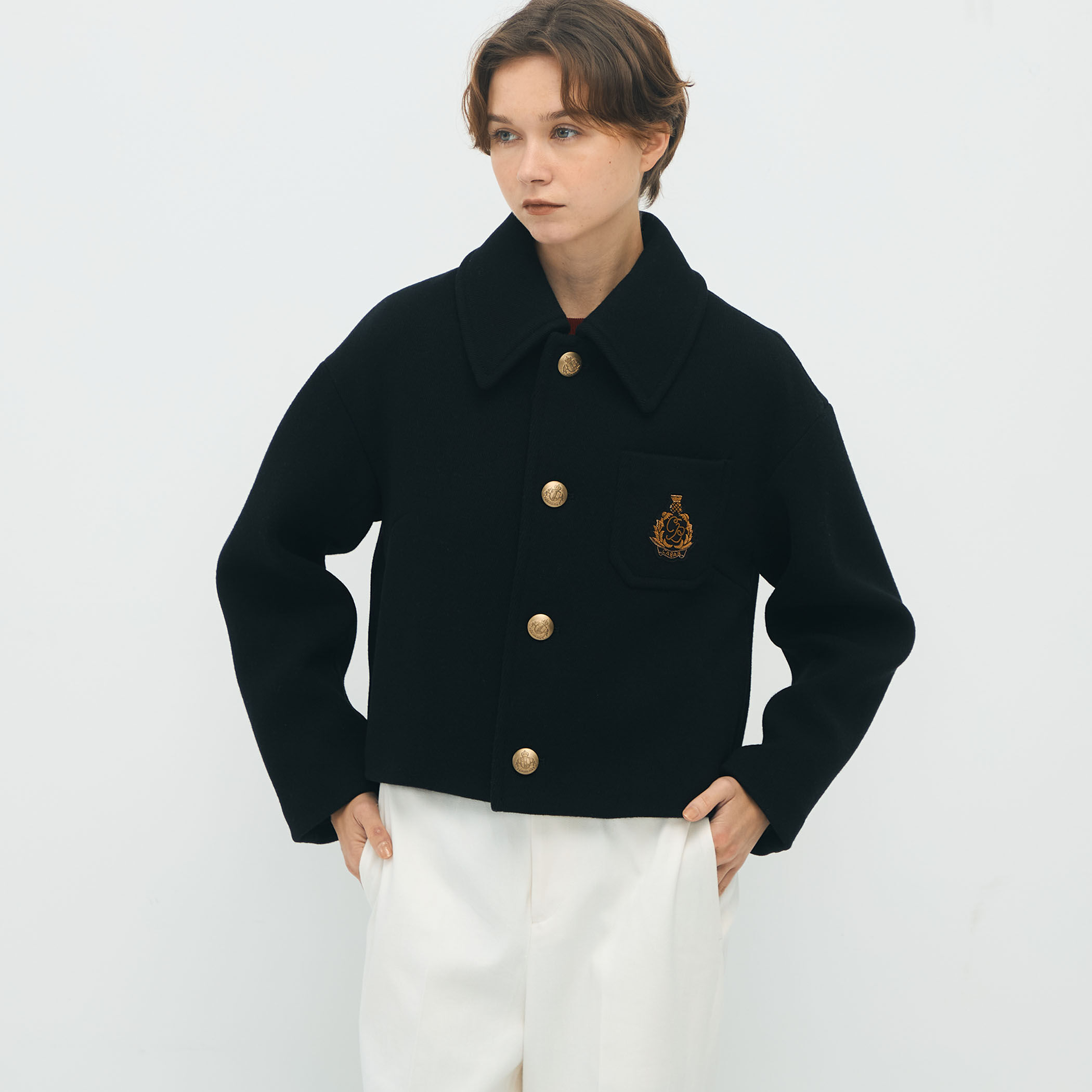 トゥモローランド　ショート丈ジャケット　36 WOOL KARSEY ショートジャケット｜トゥモローランド 公式通販