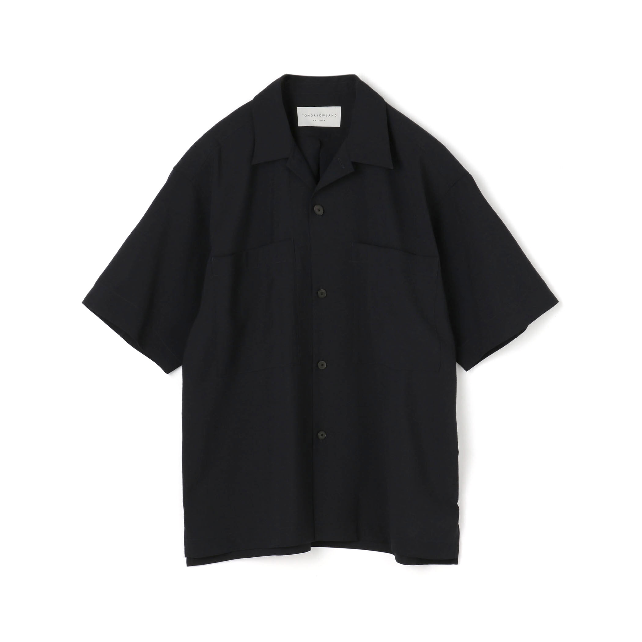 ポリエステルウールポプリン オープンカラーシャツ｜トゥモローランド 公式通販