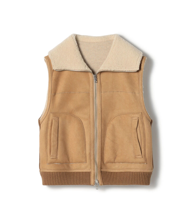 NICOLSON ニットコンビリバーシブルベスト
