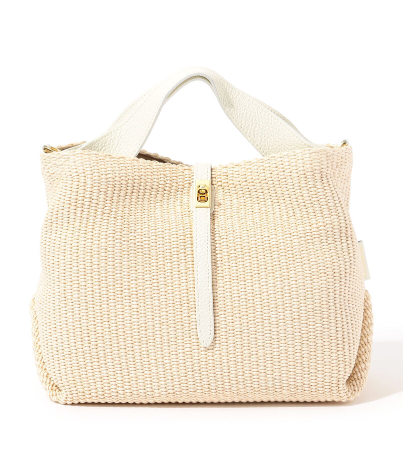 VIOLAd'ORO イタリアンラフィアシート 2WAYトートバッグ M