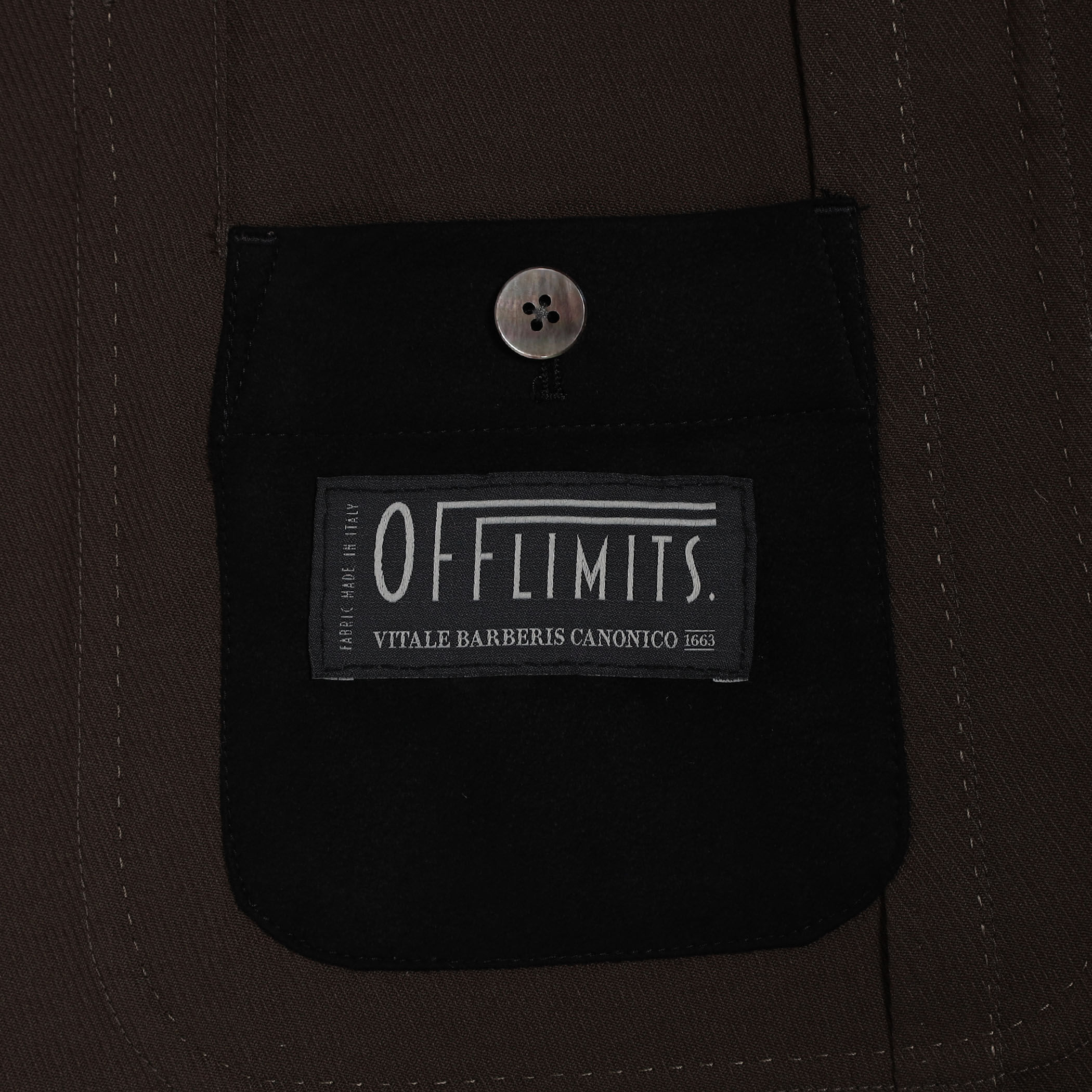 ポリエステルウール シングルブレステッド2Bジャケット OFF LIMITS