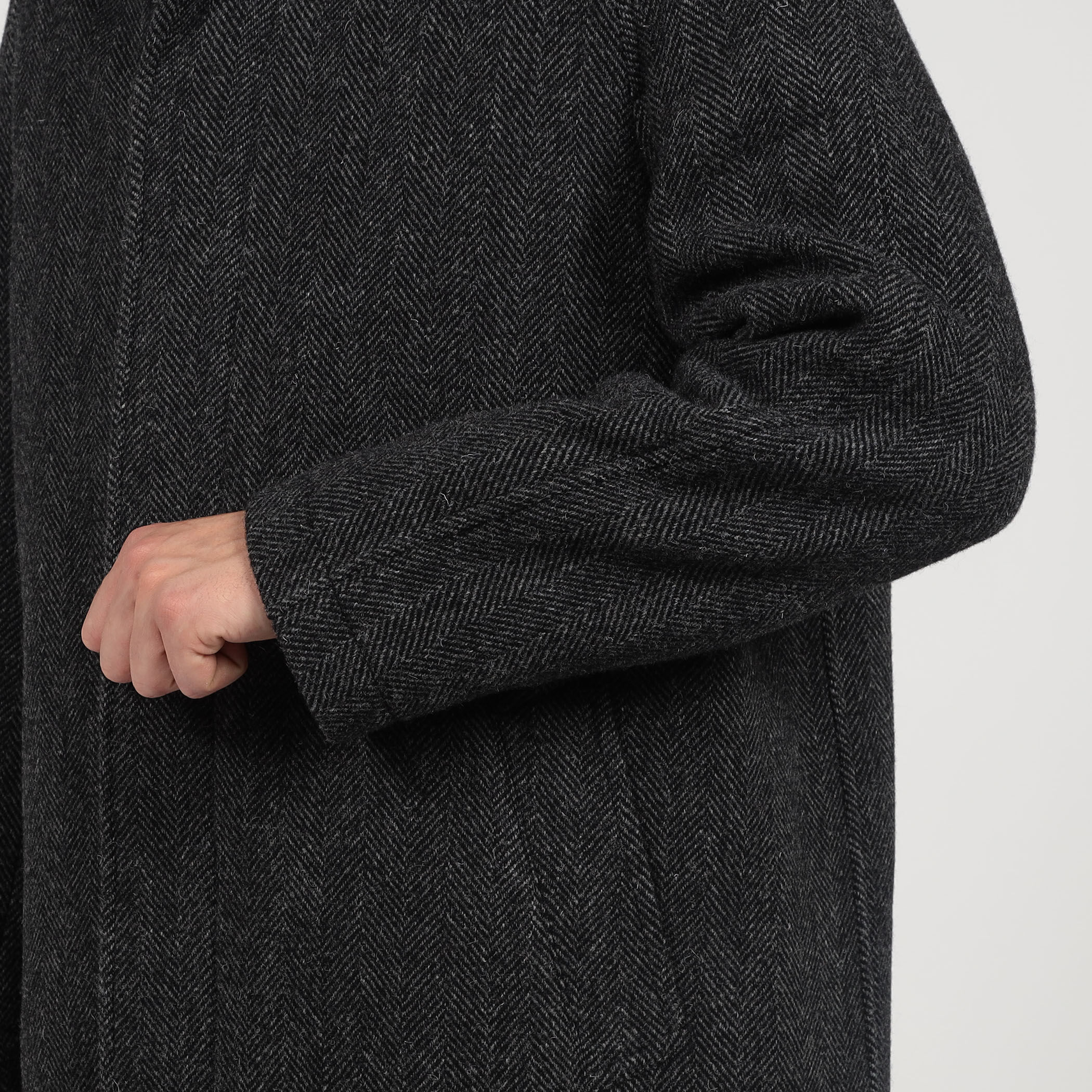 ブリティッシュウールツイード バルカラーコート ZANIERI