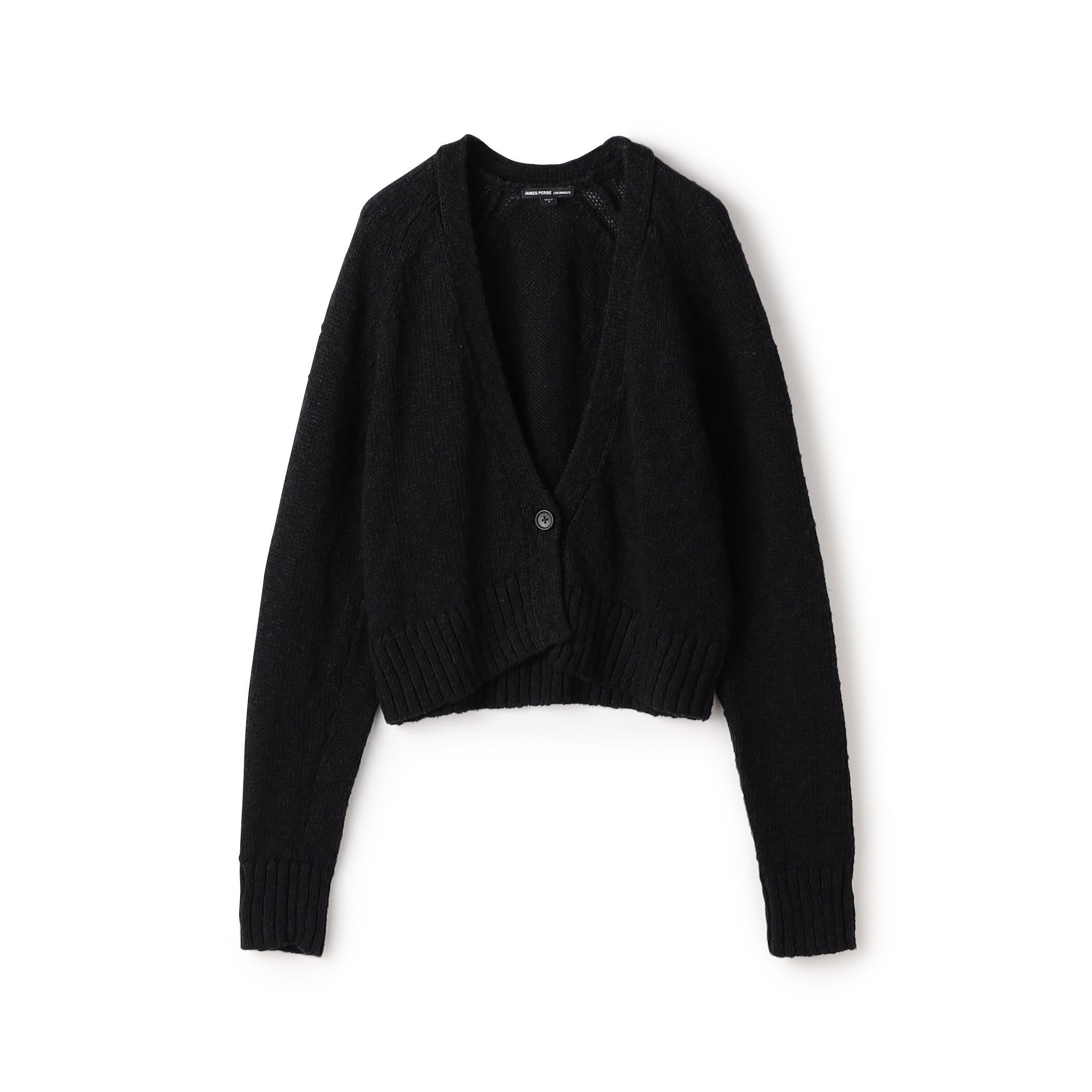 美品 エンフォルド 23SS ワイドクロップドカーディガン ブラック シルク混 美品 エンフォルド 23SS ワイドクロップドカーディガン ブラック