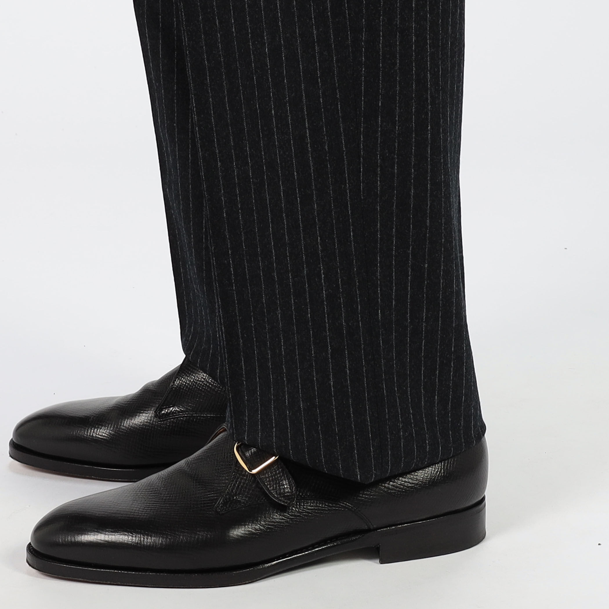 ウールフランネル サイドアジャスター 2Pスラックス V.B.CANONICO