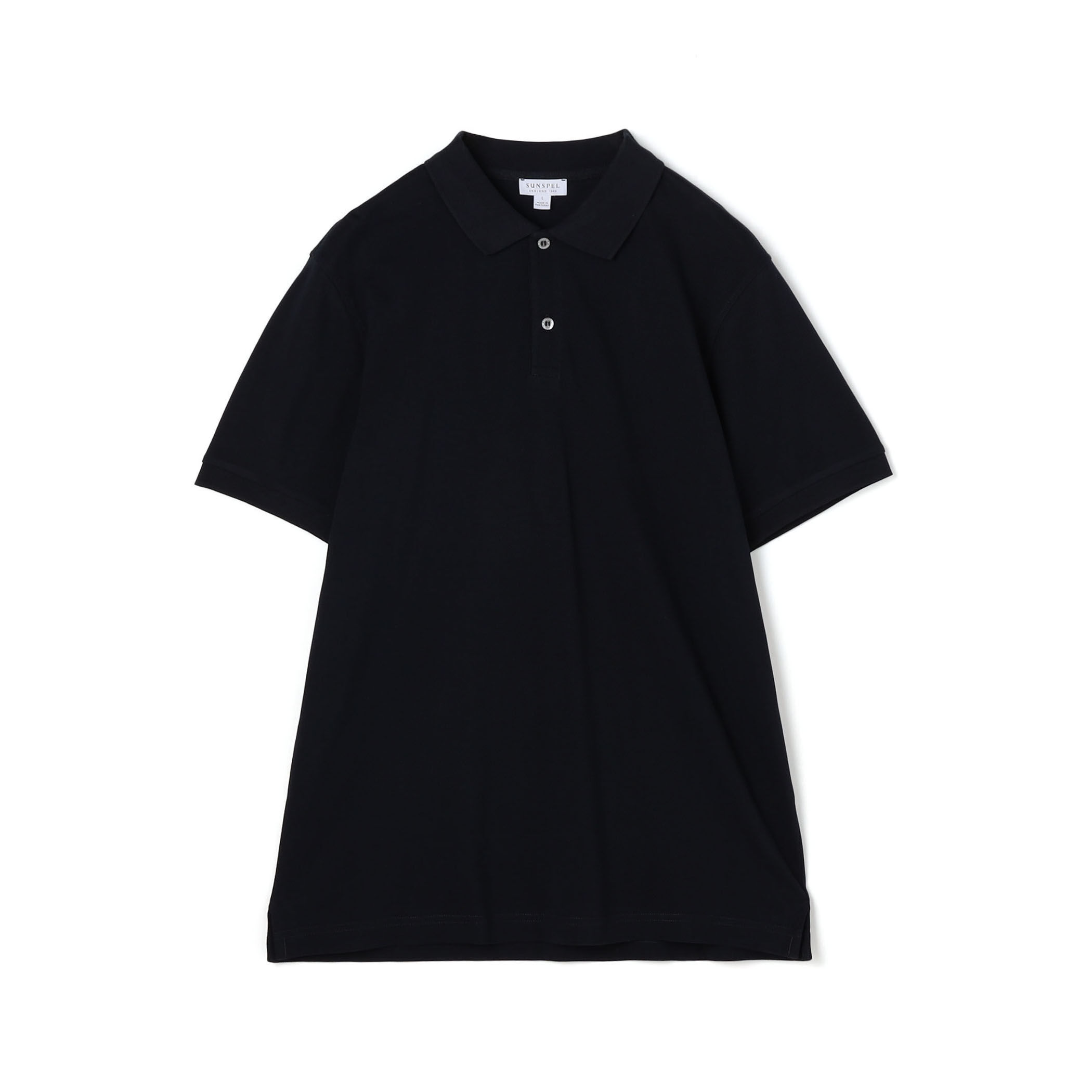 トゥモローランド シェルボタン ソリッド コットンメッシュ ポロシャツ ネイビー コットンメッシュ ポロシャツ | TOMORROWLAND (Men)/トゥモローランド