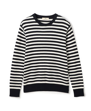 ハイツイストコットン クルーネックプルオーバーニット