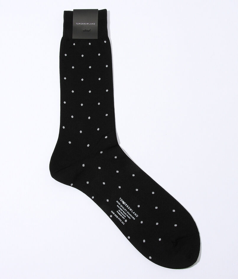 TOMORROWLAND コットンナイロン ドットソックス