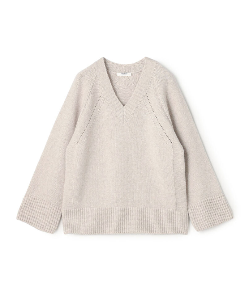 【WEB先行予約】ラムカシミヤ Vネックプルオーバー