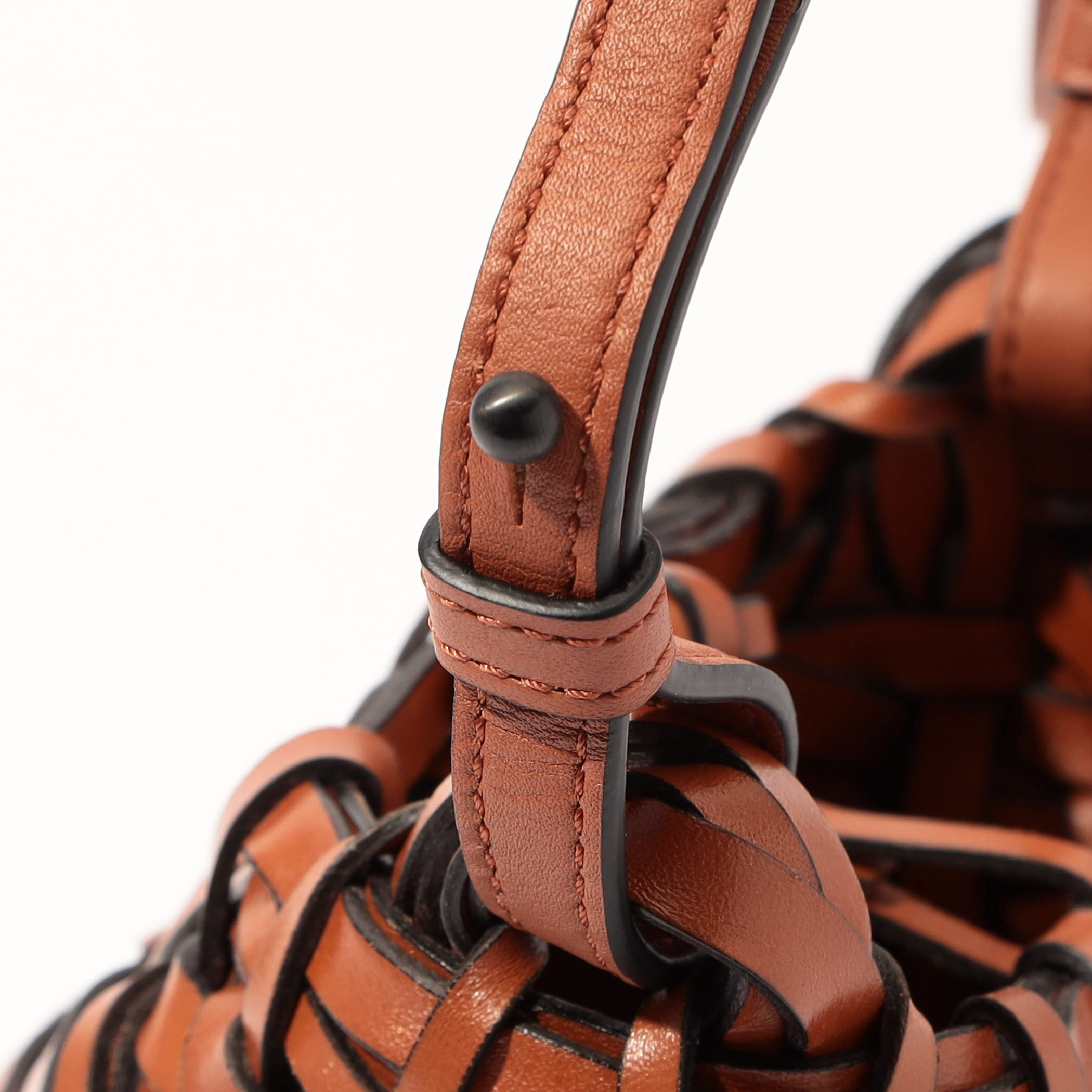 【LOEWE】Nest スモールバスケットバッグ チェスナット Small Nest Basket bag in calfskin Brown - LOEWE