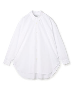 コットンブロード ボタンダウン ロングシャツ